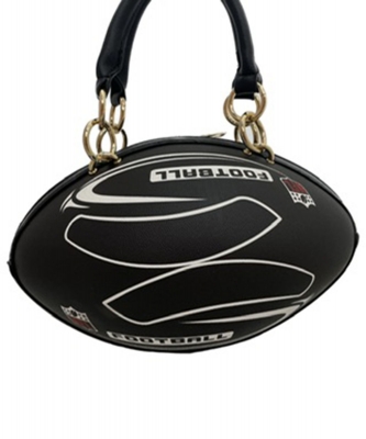 Rugby Shaped Crossbody Bag 6676 BLACK